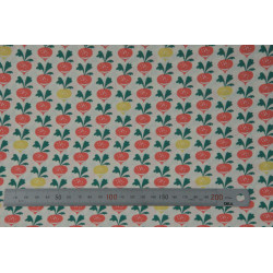 Tissu coton Motif Fleur Radis (50 cm)