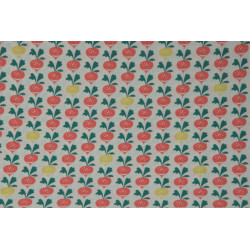 Tissu coton Motif Fleur Radis (50 cm)