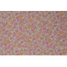 Tissu coton Motif Fleur Rose (50 cm)