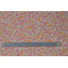 Tissu coton Motif Fleur Rose (50 cm)