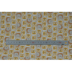 Tissu coton Motif Enfant Hiboux (50 cm)