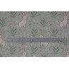 Tissu coton Motif Enfant Lapin (50 cm)