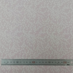 Tissu coton Motif Fleur - Branche feuillue  (50cm)