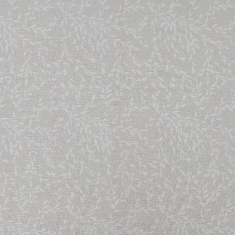 Tissu coton Motif Fleur - Branche feuillue  (50cm)