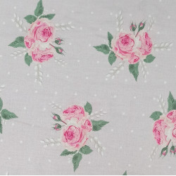 Tissu coton Motif Fleur - Grandes Roses (50cm)