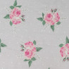 Tissu coton Motif Fleur - Grandes Roses (50cm)