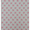 Tissu coton Motif Fleur - Roses quadrillées  (50cm)