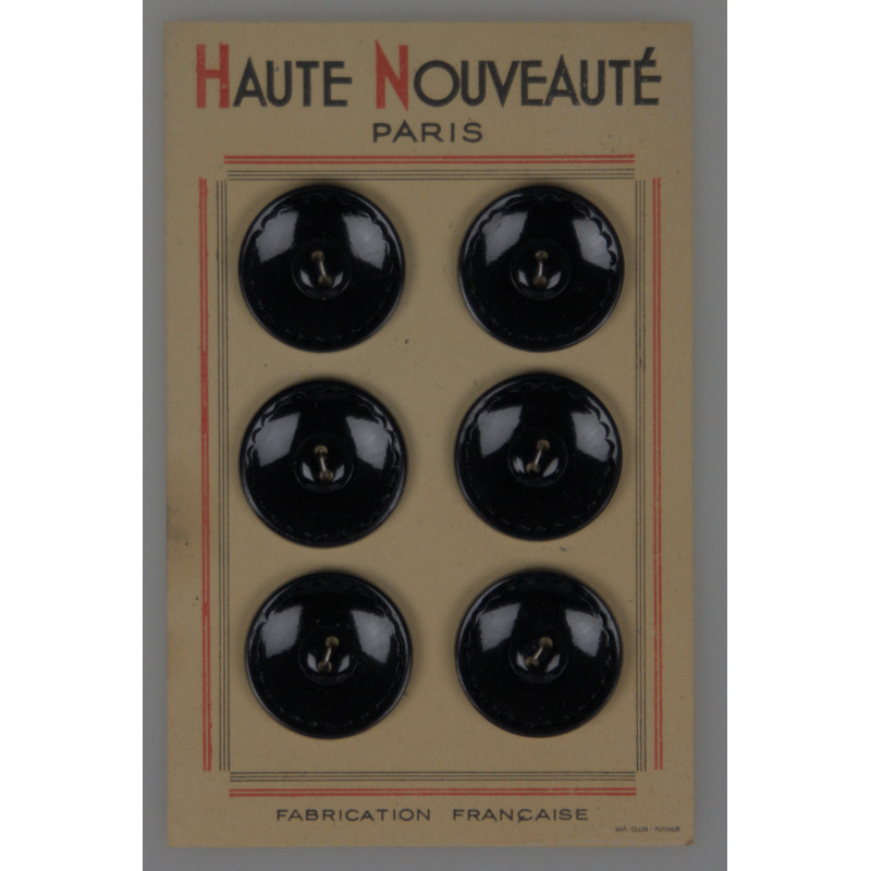 Boutons concaves noirs