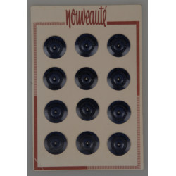 Boutons "coniques" ciselés bleu marine